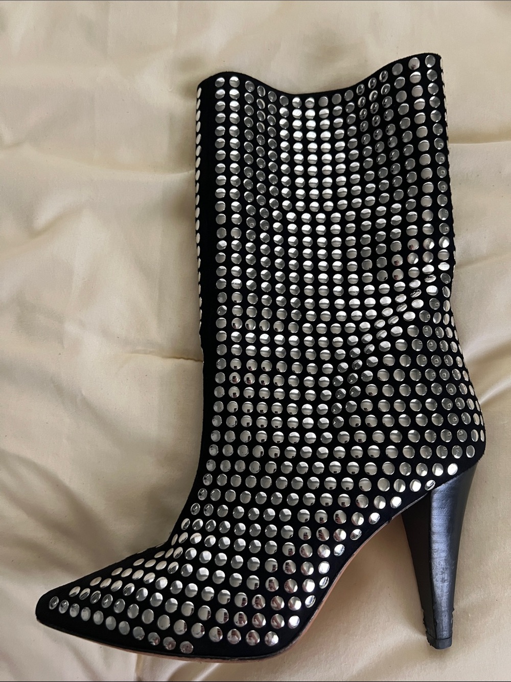 IRO Maloofy Suede Studded
Accent Boots 4 inch heel